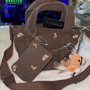 Madden Girl Brown Mini Bag with Horse Accents